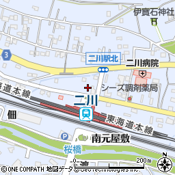 愛知県豊橋市大岩町北元屋敷21周辺の地図