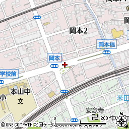岡本2周辺の地図