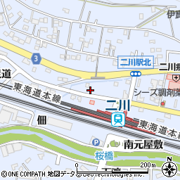 愛知県豊橋市大岩町北元屋敷7周辺の地図