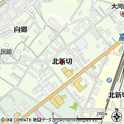 愛知県豊橋市向草間町（北新切）周辺の地図