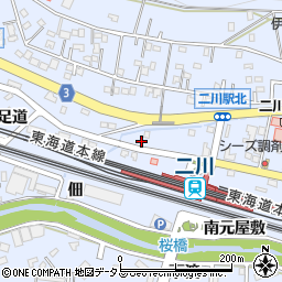 愛知県豊橋市大岩町北元屋敷2周辺の地図