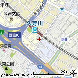 兵庫県西宮市今津水波町12-13周辺の地図