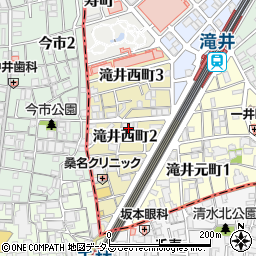 大阪府守口市滝井西町周辺の地図