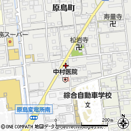 静岡県浜松市中央区原島町75周辺の地図