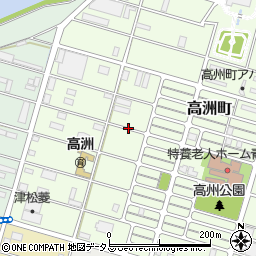 三重県津市高洲町周辺の地図