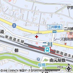 愛知県豊橋市大岩町北元屋敷6周辺の地図
