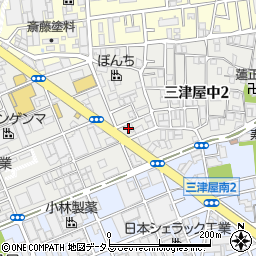 ファミリーマート　三津屋中店周辺の地図