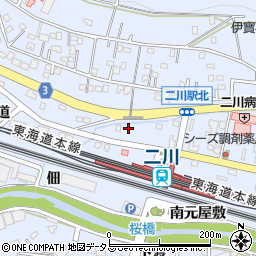 愛知県豊橋市大岩町北元屋敷8周辺の地図