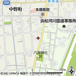 静岡県浜松市中央区中野町4222周辺の地図