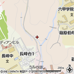 兵庫県神戸市灘区篠原仲山周辺の地図