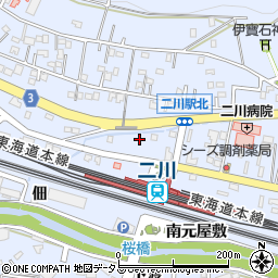 愛知県豊橋市大岩町北元屋敷17周辺の地図