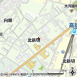 愛知県豊橋市向草間町北新切107周辺の地図