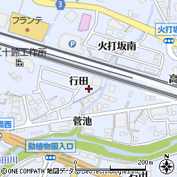 愛知県豊橋市大岩町行田2周辺の地図