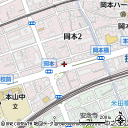 アミティーイングリッシュスクール　阪急岡本校周辺の地図