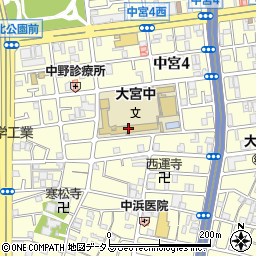 大阪市立大宮中学校周辺の地図