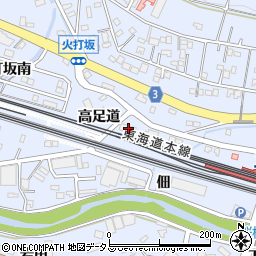 愛知県豊橋市大岩町高足道37周辺の地図