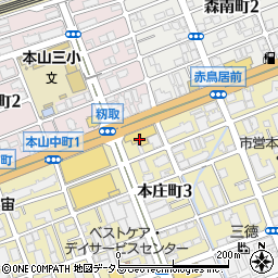 兵庫県神戸市東灘区本庄町3丁目9周辺の地図