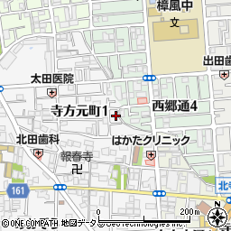 大阪府守口市寺方元町1丁目14周辺の地図