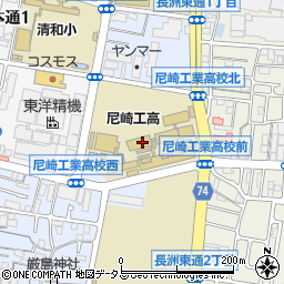 兵庫県立尼崎工業高等学校周辺の地図