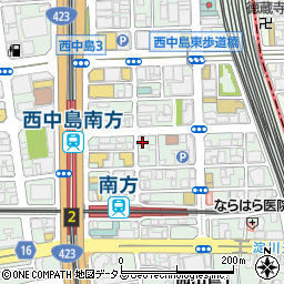 四川辣麺 西中島店周辺の地図