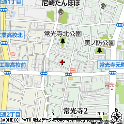 兵庫県尼崎市常光寺1丁目25-17周辺の地図