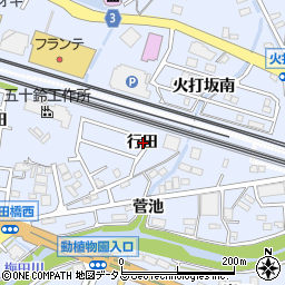 愛知県豊橋市大岩町行田4周辺の地図