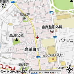 大阪府守口市高瀬町3丁目周辺の地図