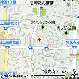 兵庫県尼崎市常光寺1丁目25-19周辺の地図