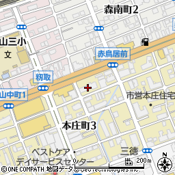 神戸市営本庄第２住宅周辺の地図