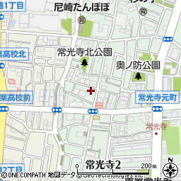 兵庫県尼崎市常光寺1丁目25-8周辺の地図