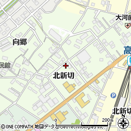 愛知県豊橋市向草間町北新切106周辺の地図