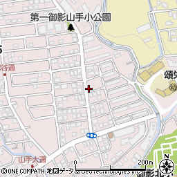 兵庫県神戸市東灘区御影山手周辺の地図