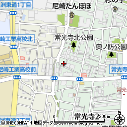 兵庫県尼崎市常光寺1丁目25-23周辺の地図