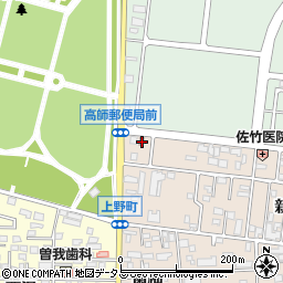 豊橋高師郵便局周辺の地図