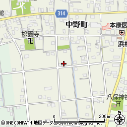静岡県浜松市中央区中野町4162周辺の地図