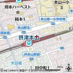 磯小屋 JR摂津本山駅前店周辺の地図