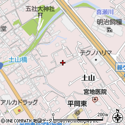 兵庫県加古川市平岡町土山周辺の地図