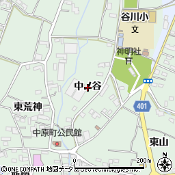 愛知県豊橋市中原町中ノ谷周辺の地図
