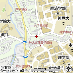 六甲台中公園周辺の地図