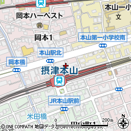 スターバックスコーヒー 摂津本山岡本ビル店周辺の地図