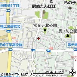 兵庫県尼崎市常光寺1丁目25-2周辺の地図