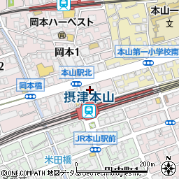 マクドナルド摂津本山店周辺の地図