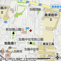 ファミリーマート淀川加島店周辺の地図