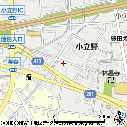 静岡県磐田市小立野408周辺の地図