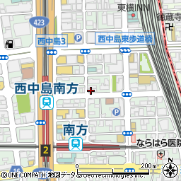 ホームメイトＦＣ西中島南方店周辺の地図