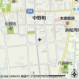 静岡県浜松市中央区中野町4166周辺の地図