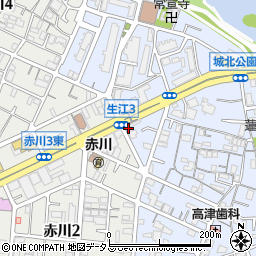 ＡＺ　ｐａｒｋ２４生江３丁目駐車場周辺の地図