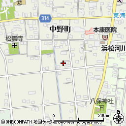 静岡県浜松市中央区中野町4165周辺の地図