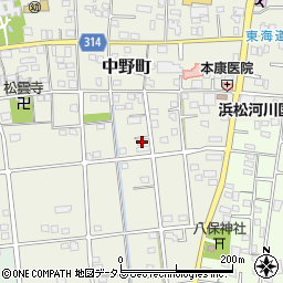 静岡県浜松市中央区中野町4164周辺の地図