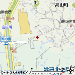 奈良県生駒市高山町7855周辺の地図